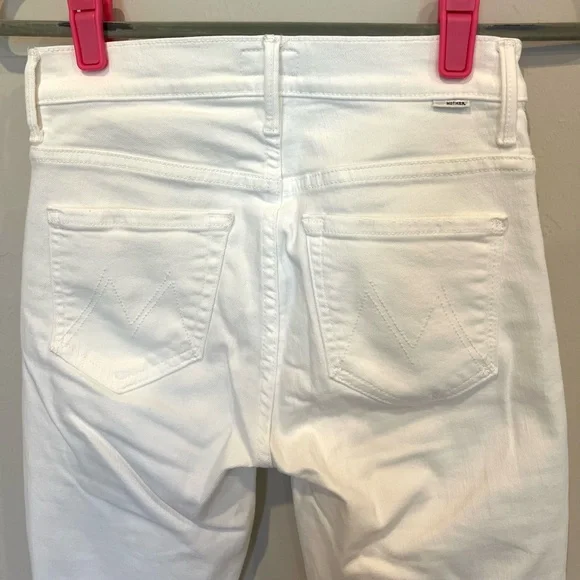 Mother White Fairest Of Them All The Insider Crop Step Fray Jeans Size 25 - Picture 3 of 8